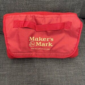 Maker’s Mark Bourbon Whisky Picnic Blanket Handle Soft Whiskey Velcro Foldable